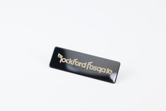 Rockford Fosgate stainless steel customize Logo 60mm(2.36″)X20mm(0.78″ Dark Grey