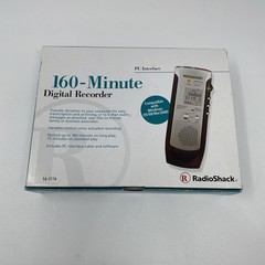 160 minute Digital Voice Recorder from Radio Shack New Open Box WAV Format