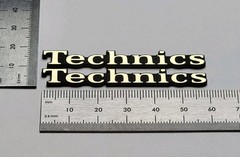 Technics Speaker Badge Logo Emblem Premium Gold Pair With Self Stick Adhesive