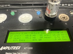 Pair 7591A SYLVANIA labeled for HAMMOND Halo Getter Tubes Amplitrex Test