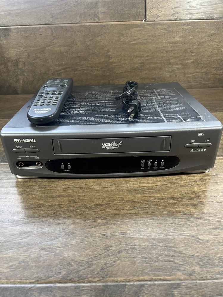 Vintage Bell + Howell Video Cassette Recorder JSK 20922 Plus 4Head VHS Player