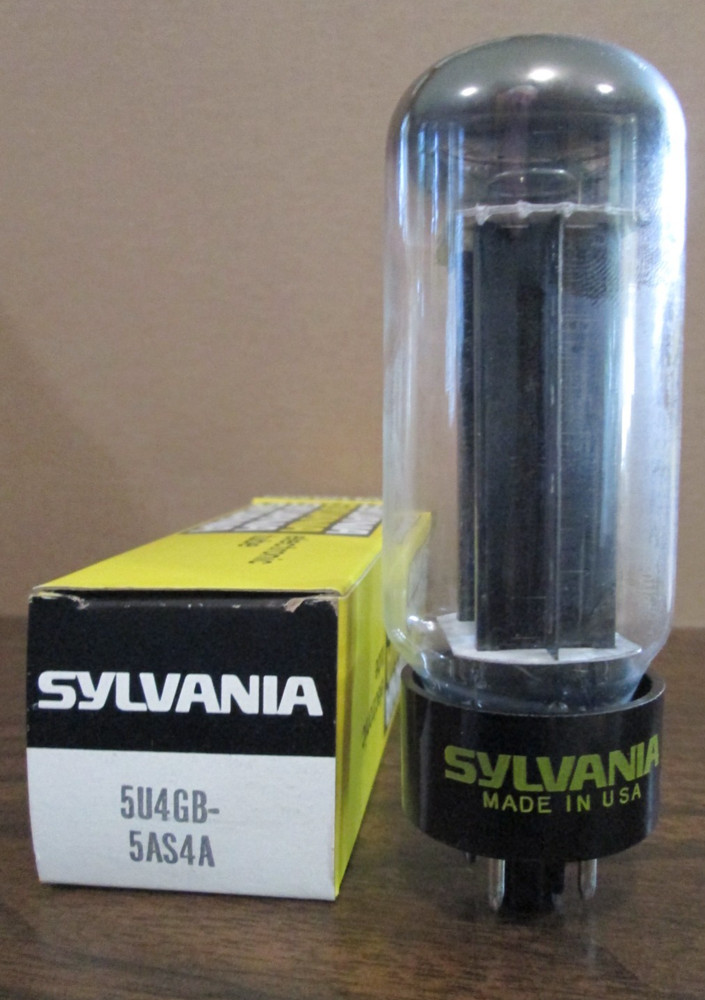 NEW SYLVANIA 5U4GB-5AS4A HiFi Ham Radio Amp Vacuum Tube IOB