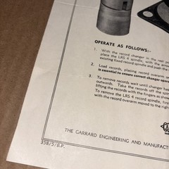 Garrard Rc 120 Mk II & RC 121 Record Changers LRS 4 MPM3 Ephemera Mixed Lot #CD