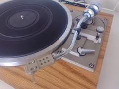 PIONEER PL-514 TURNTABLE- Belt Drive. Restored w Red Oak Veneer Serviced