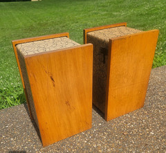 Vintage Mid Century Lang BL-10 The Minstrel Speakers Pair Patented Untested MCM