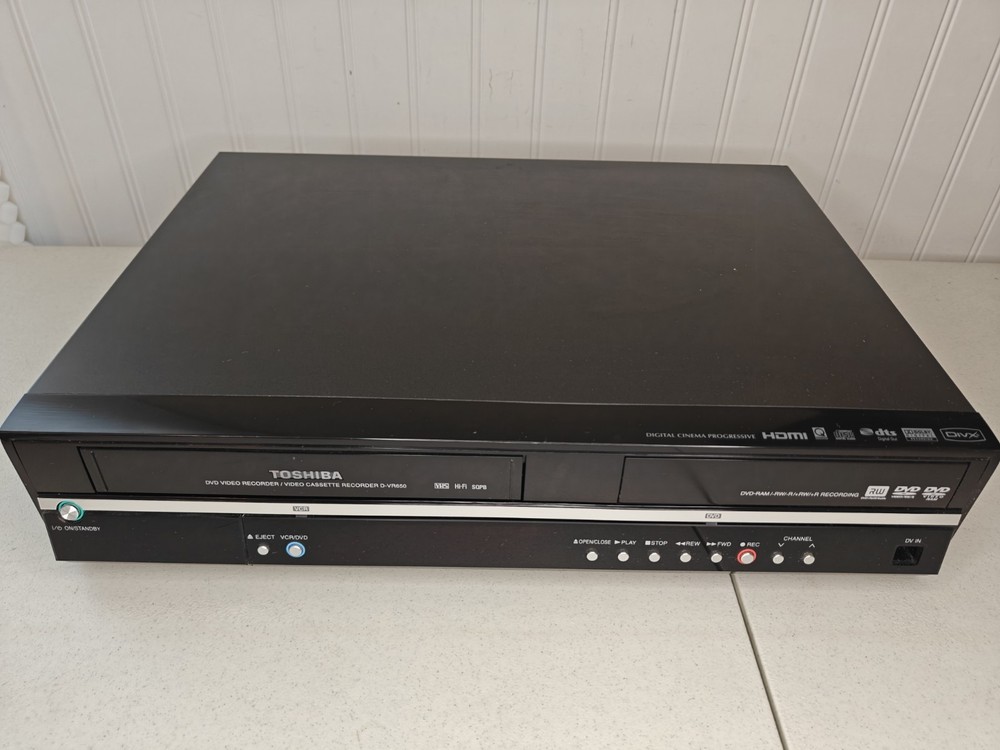 TESTED Toshiba D-VR650KU DVD VCR Recorder VHS Cassette Tape Player Combo Dubbing