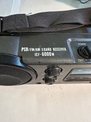 Sony ICF-6000W Vintage PSB/FM/AM Radio 3 Band Receiver – Portable Radio – Works!