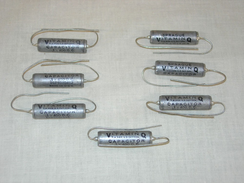 (7) .1uF 400V Sprague “Vitamin Q” Paper-in-oil Capacitors, 96P10404S2