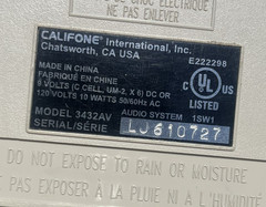 Califone 3234AV Portable Audio Player Recorder Tested Working