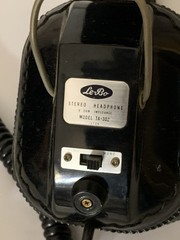 Vintage 1975 Le-Bo Stereo Headphones TA-302 Japan 8 OHM Coiled Cord 1/4 in Jack