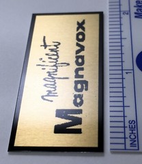 Custom Badge For Vintage Magnavox Amplifier Tube Amp Free Shipping