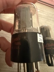 NOS Matched Quad GE 6SN7 GTB Red Label Side Getters OLD STOCK 60s