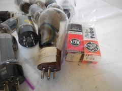Vintage Lot of 60 Various Brands Radio/TV Vacuum Tubes RCA GE Sylvania & others