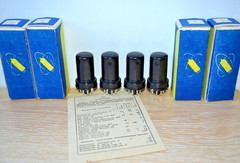 12pcs 6J8 6Zh8 = 6SJ7 HF Pentode Tube NEVZ Soviet MATCHED DATE 6/1985 NEW in BOX