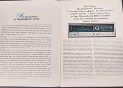 Original Pioneer QX-8000 Quadraphonic Receiver Vintage Dealer Brochure 1971