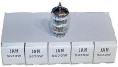 Price is for 1 (One) JAN 5670W (2C51) GE NOS Tube blk plate/disc get/silver shld
