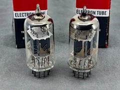 (2) RCA Silvertone 12AX7A ECC83 Short Gray Plates Halo Getters Test Strong TV-7U