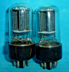 2 Western Union 6SN7GTB Tubes Test Good by RCA