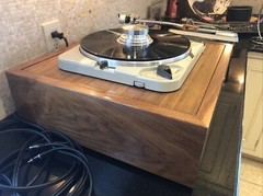 Thorens TD 124 Turntable SME 9″ Tonearm 78/45/33 rpm Custom Platter Wood Plinth