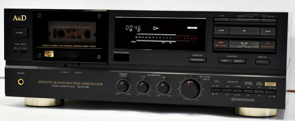AKAI A&D GX-Z7100 GX-75 3-Head Stereo Cassette Deck