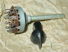 2 Vintage Tube Radio TV Technicians Mallory Volume Control Rotary Switches Lot