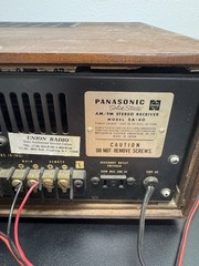 Panasonic SA-40 Solid State AM/FM Stereo Receiver Vintage 1970s Wood Case Japan
