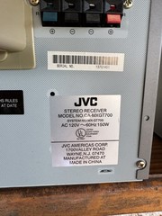 JVC MX GT700 Stereo 3Disc Changer, Dual Cass, AM/FM 330 Watts (SEE DESCRIPTION)