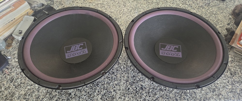 2 Vintage JBC Cool EX-1550 Pro 15″ Woofer 4 Ohms 360 Watts Speakers