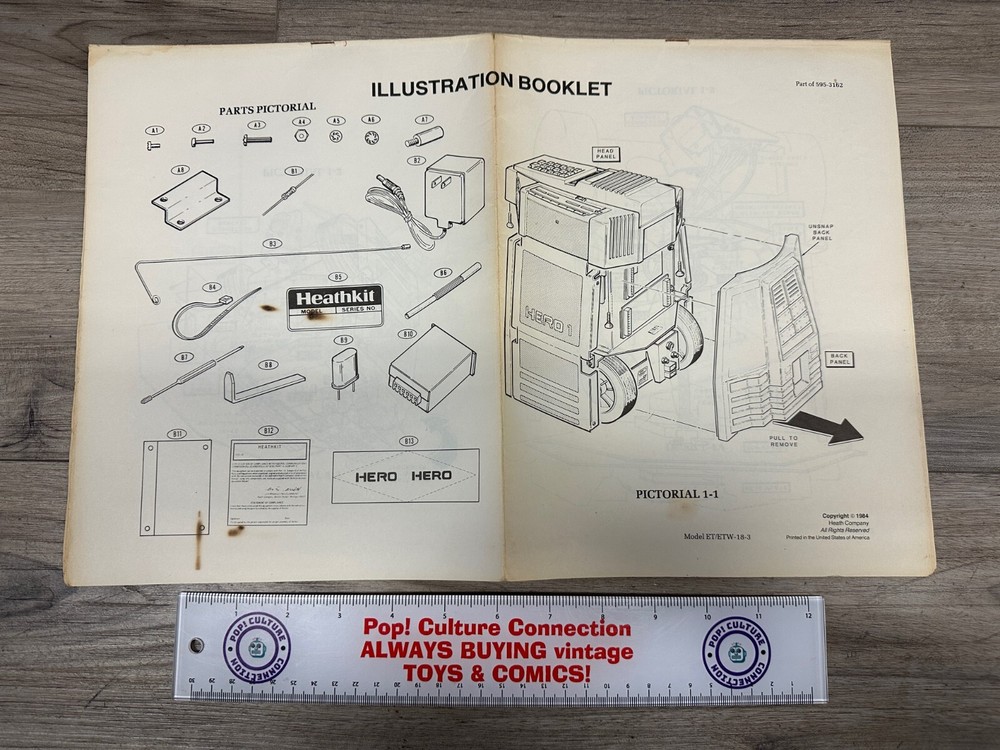 Vintage Heathkit By Zenith ET-18 Robot Original Schematic HERO Robot Booklet