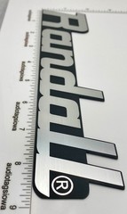 Randall Amplifier Speaker Custom Made Incised Logo Silver & Black 1/16″ Acrylic