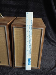 VTG 1970s Realistic Solo-103 Bookshelf Speakers Walnut Wood Case MCM WORKING