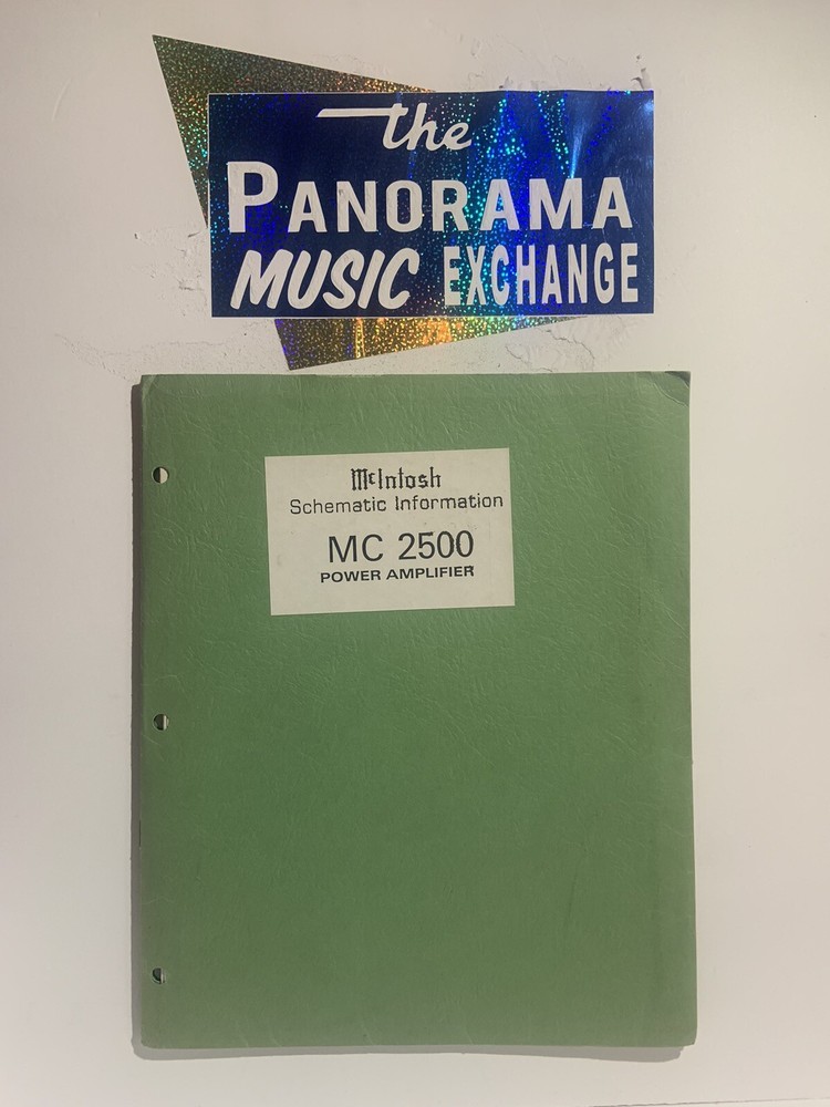 Vintage McIntosh MC 2500 Power Amplifier Schematic Information Folder