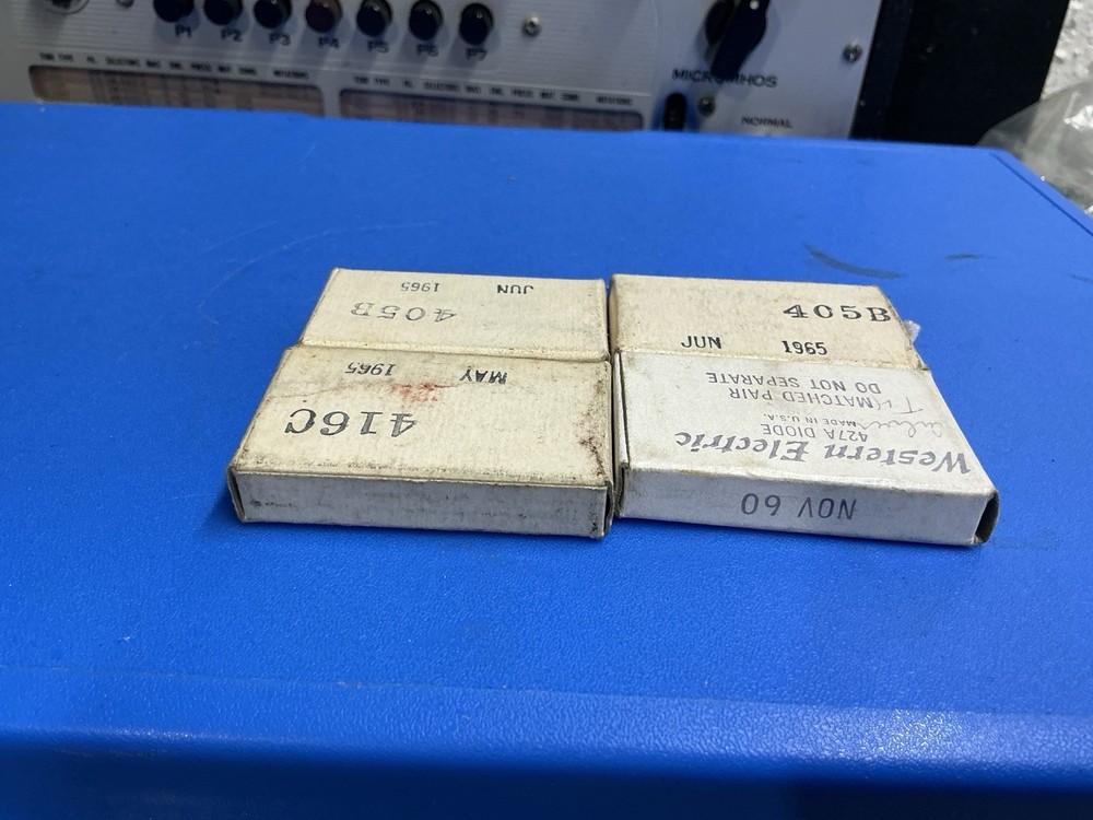 Lot 4 Box of Western Electric 427A diode matched pair , 416c pair – 2 uni 405B