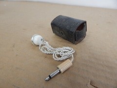 Vintage Made in Japan Single Ear Earphone Audio Headphone w/ Case Retro