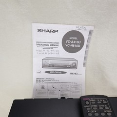 Sharp VC-A410U 4-Head VHS VCR Video Cassette Recorder Remote Manual READ parts