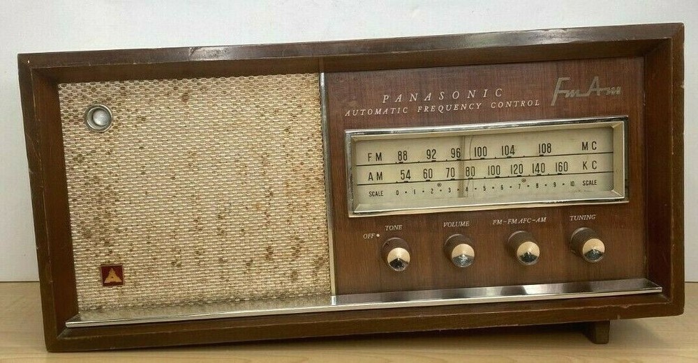 Vintage Mid Century Tube FM AM Radio Panasonic 782B Tweed *Video In Description*