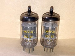 Radiotechnique RTC ECC82 12AU7 Tubes, Platinum Matched Pair, NOS, Tested
