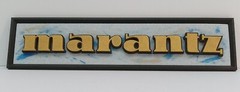 Marantz Sign Gold & Black Lettering on Hand Painted ‘Marble’ background STUNNING