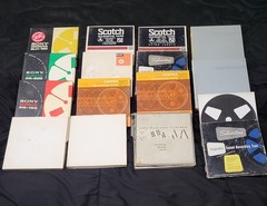 Lot of 16 Vintage Used 7″ Reel to Reel Tapes Sony Scotch Basf etc. #216
