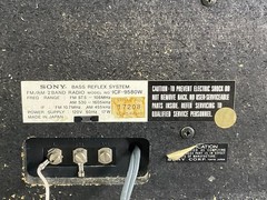 Sony ICF-9580W Bass Reflex System FM/AM 2 Band Radio