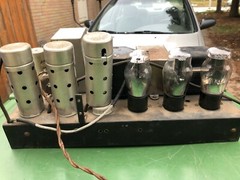 Antique 1940s Dual 45 Tube Amplifier from Record Cutter UTC PA 132 Transformer