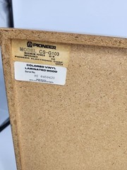 Vintage (1) Pair of Pioneer CS-G103 50W 6 Ohm Speakers – Laminated Wood – TESTED