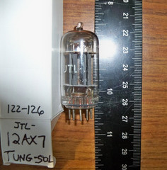Strong TUNG-SOL Long Gray Plate Angled D Getter JTL-12AX7 / ECC83 Tube