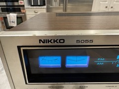 Vintage Nikko 5055 Stereo Receiver Silver Face Works Missing Buttons Part Repair