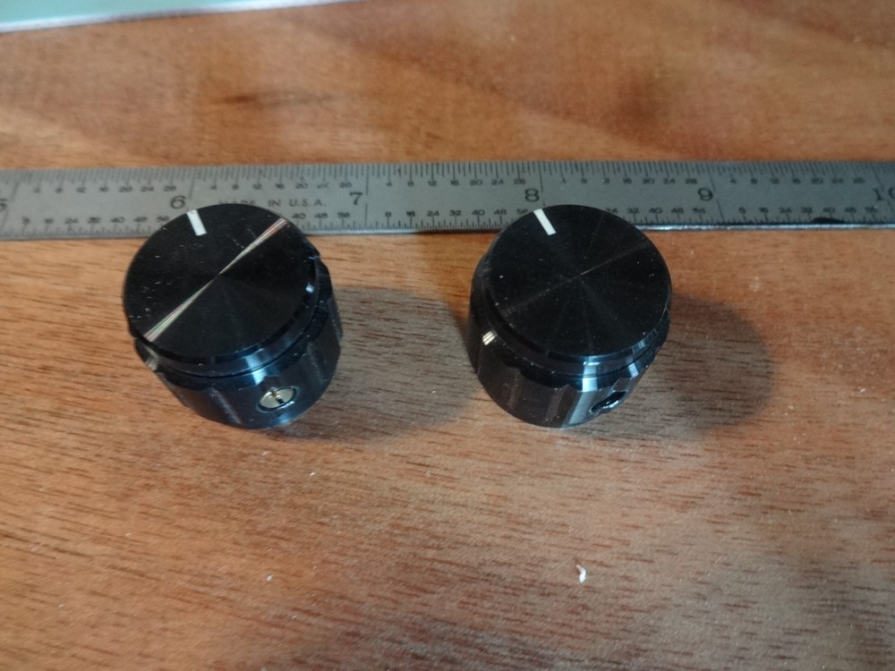 HAFLER OTHERS BLACK ALUMINUM REPLACEMENT KNOB SET OF 2
