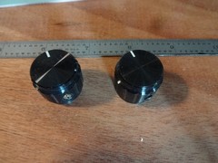 HAFLER OTHERS BLACK ALUMINUM REPLACEMENT KNOB SET OF 2