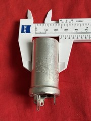 NOS MALLORY 15 uF 450V Capacitor good! type F.P. but without Paper Label 1″ dia