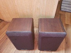 Vintage Realistic Minimus 7W Stereo Speakers JAPAN 8Ohms 40W Brown Wood 40-2039B
