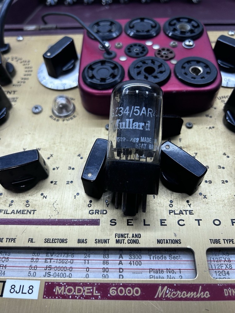 Mullard /Sylvania GZ34 5AR4 Rectifier Tube f32 B4H1. Recently Cal.Hickok Tested.