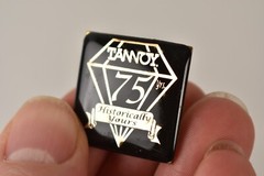 Single Tannoy 75 Years Speaker Badge Emblem Logo Gold Metal Pin Grill Cloth